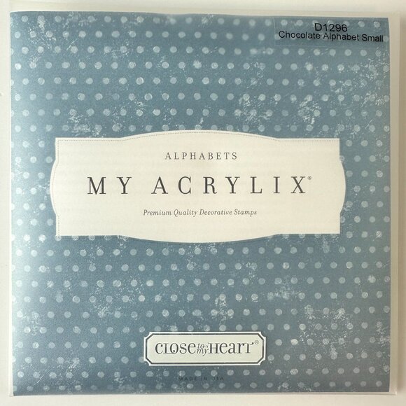 CTMH My Acrylix Stamps Small Chocolate Alphabet & Numbers Set d1296 - Picture 2 of 2